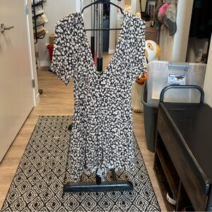 Boot Barn Black and White Floral Romper